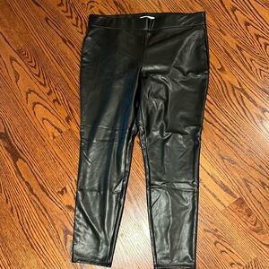 NWT LOFT Black Faux Leather Leggings